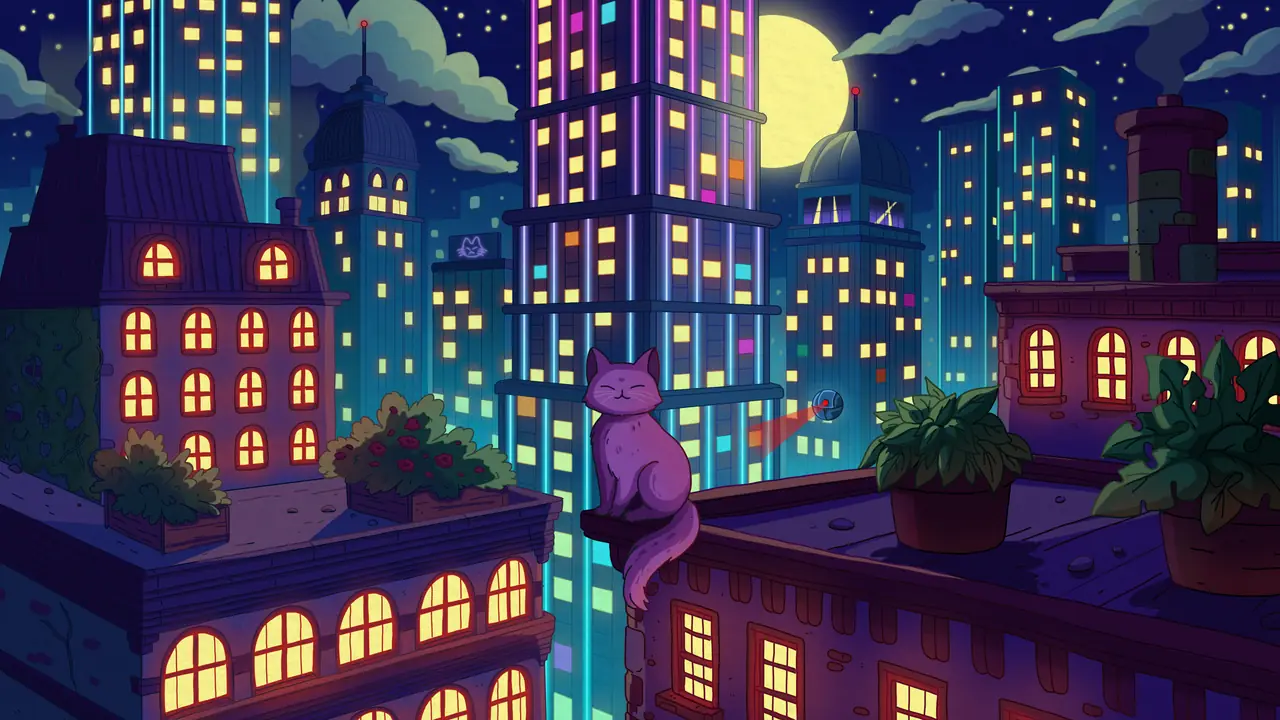 City Nights 2 artwork by Purrple Cat