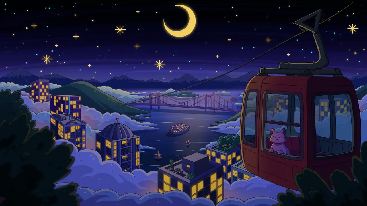 City Nights 3 artwork by Purrple Cat